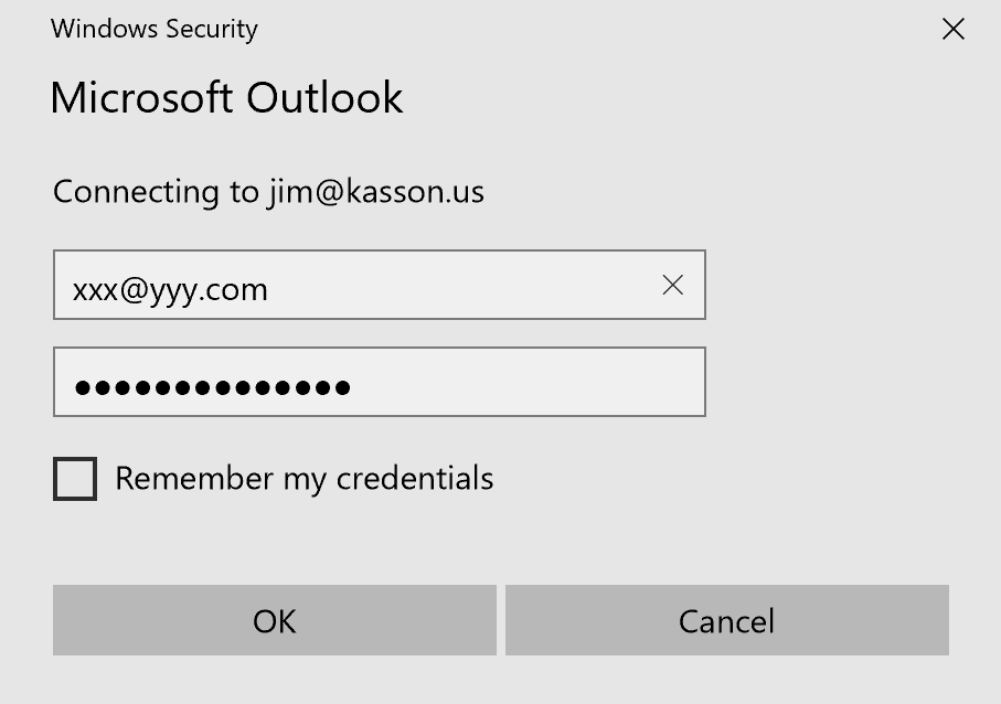 mac outlook, keeps asking for password